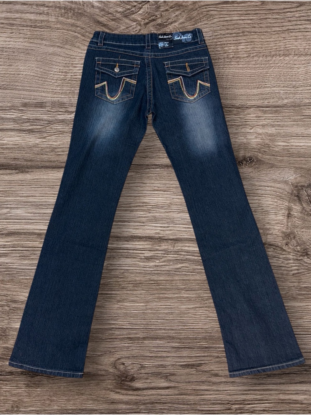 Saab jeans co Women's Indigo Bootcut Jeans with Contrast Stitching